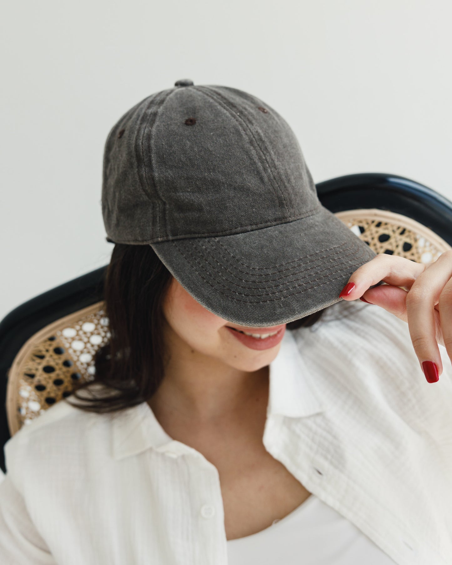 Brown Washed Cap