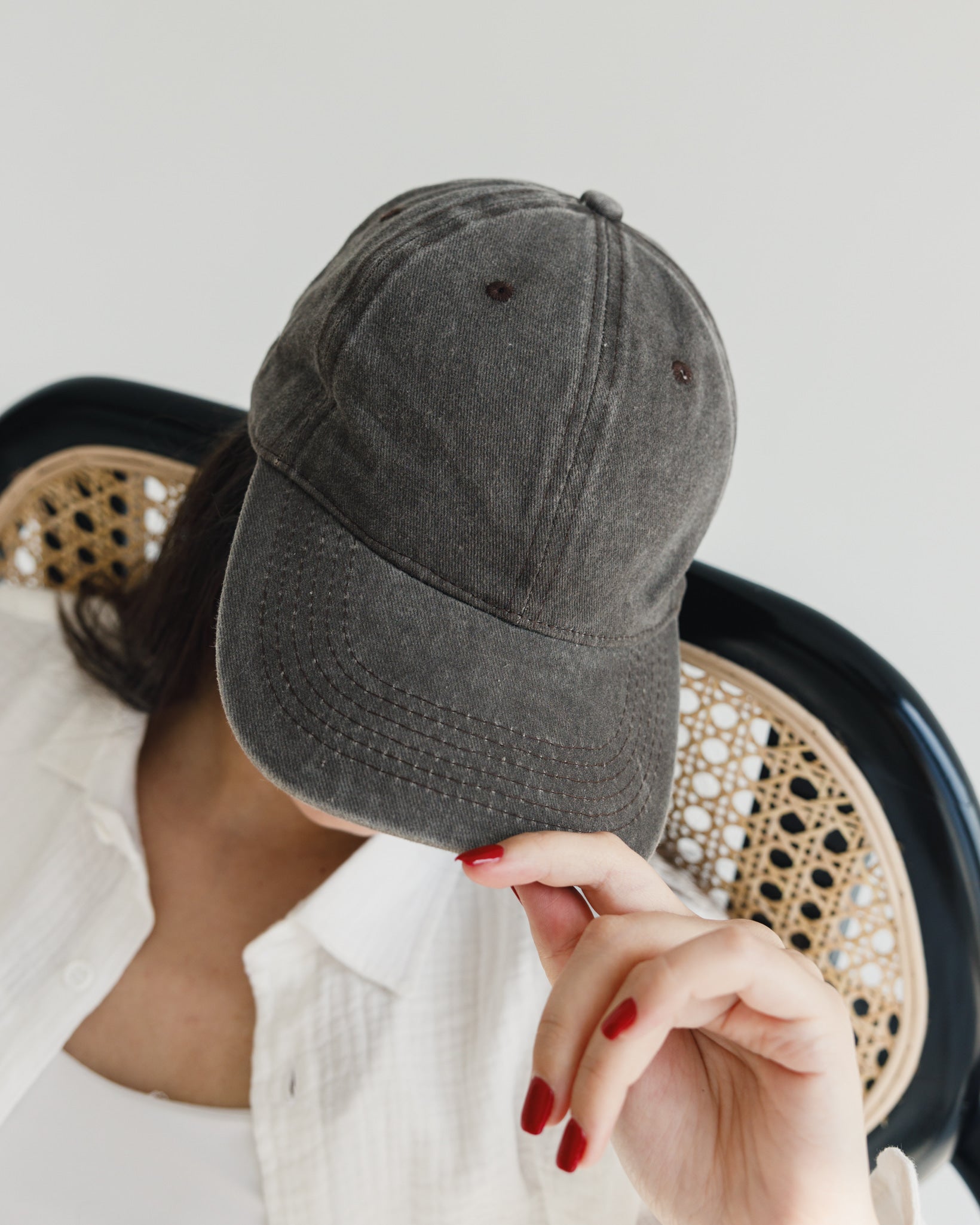 Brown Washed Cap