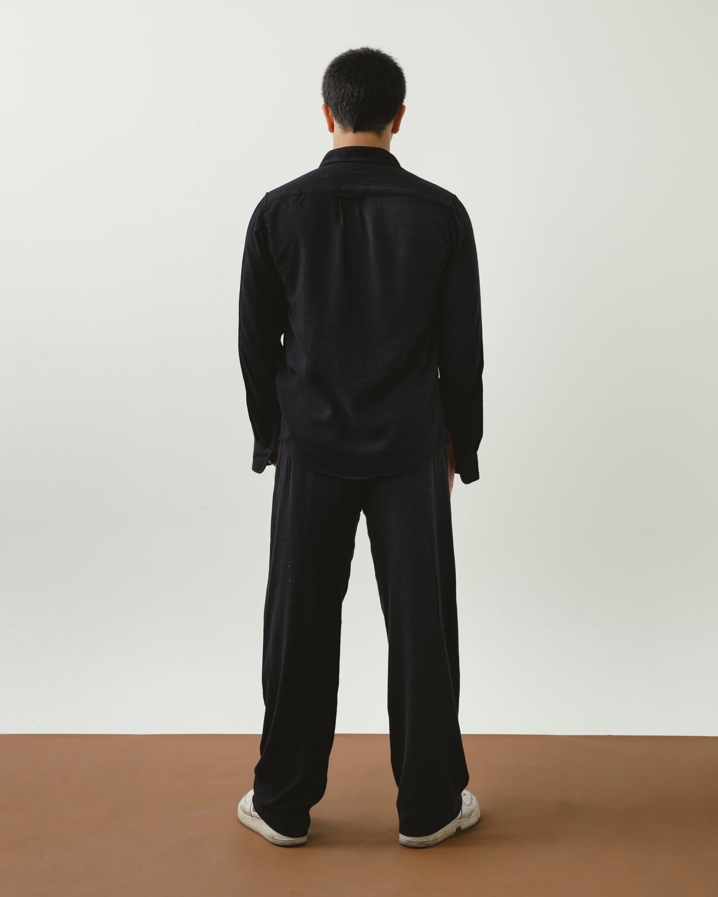 Black Linen Viscose Shirt