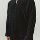 Black Linen Viscose Shirt