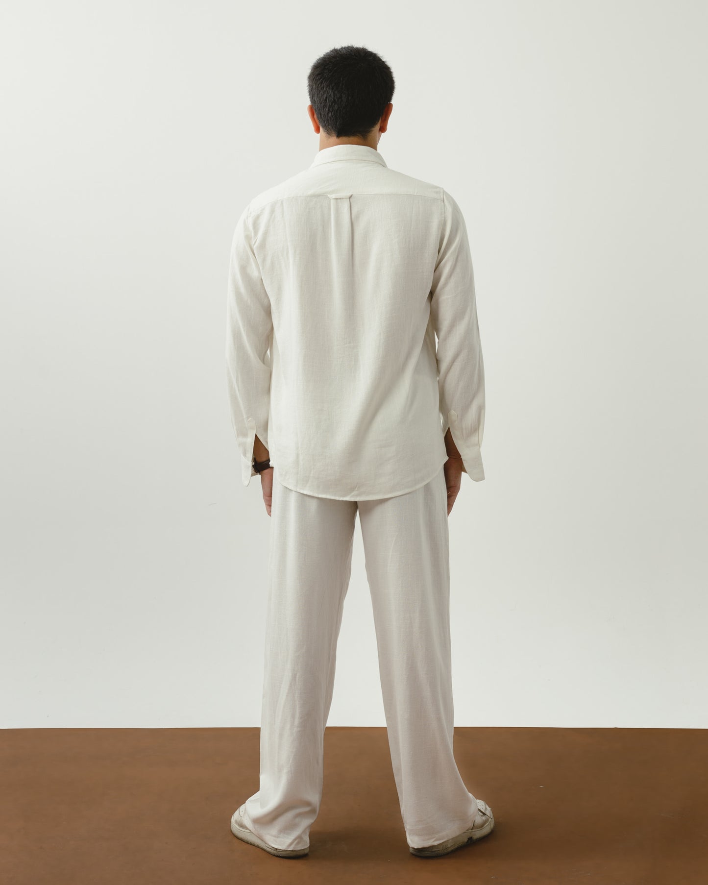 White Linen Viscose Shirt