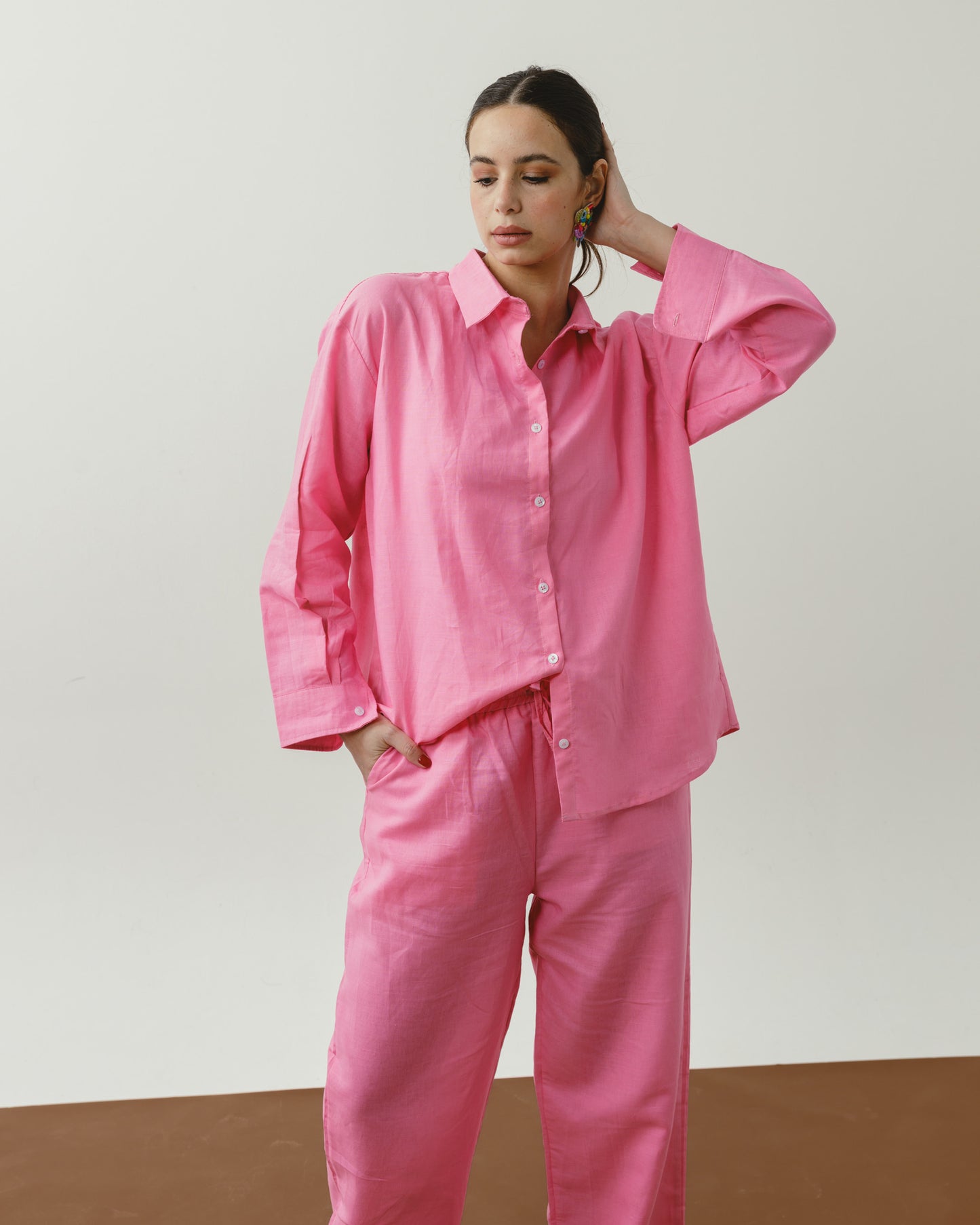 Bubble Gum Linen Shirt