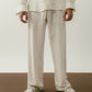 White Linen Viscose Pants