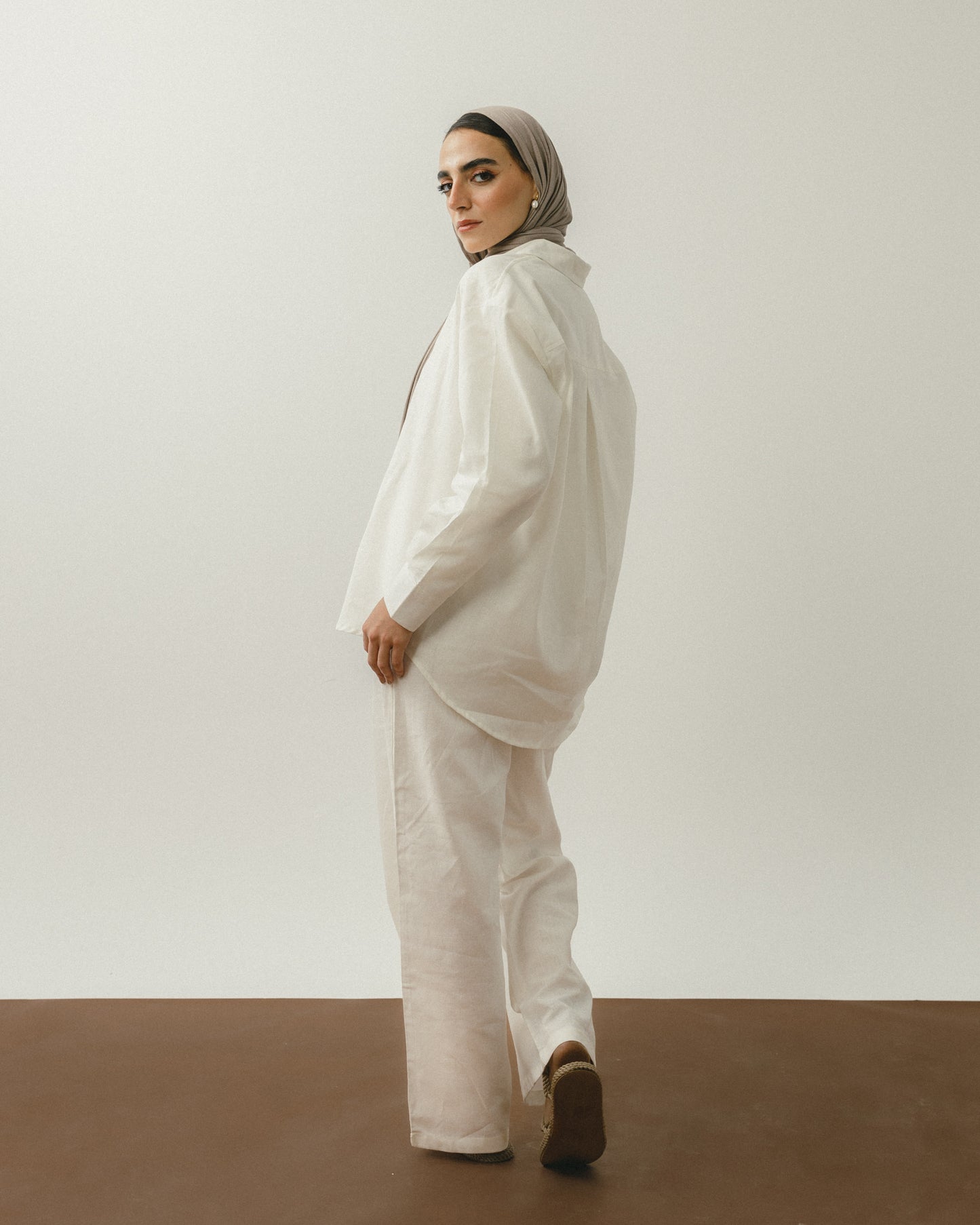 White Linen Set