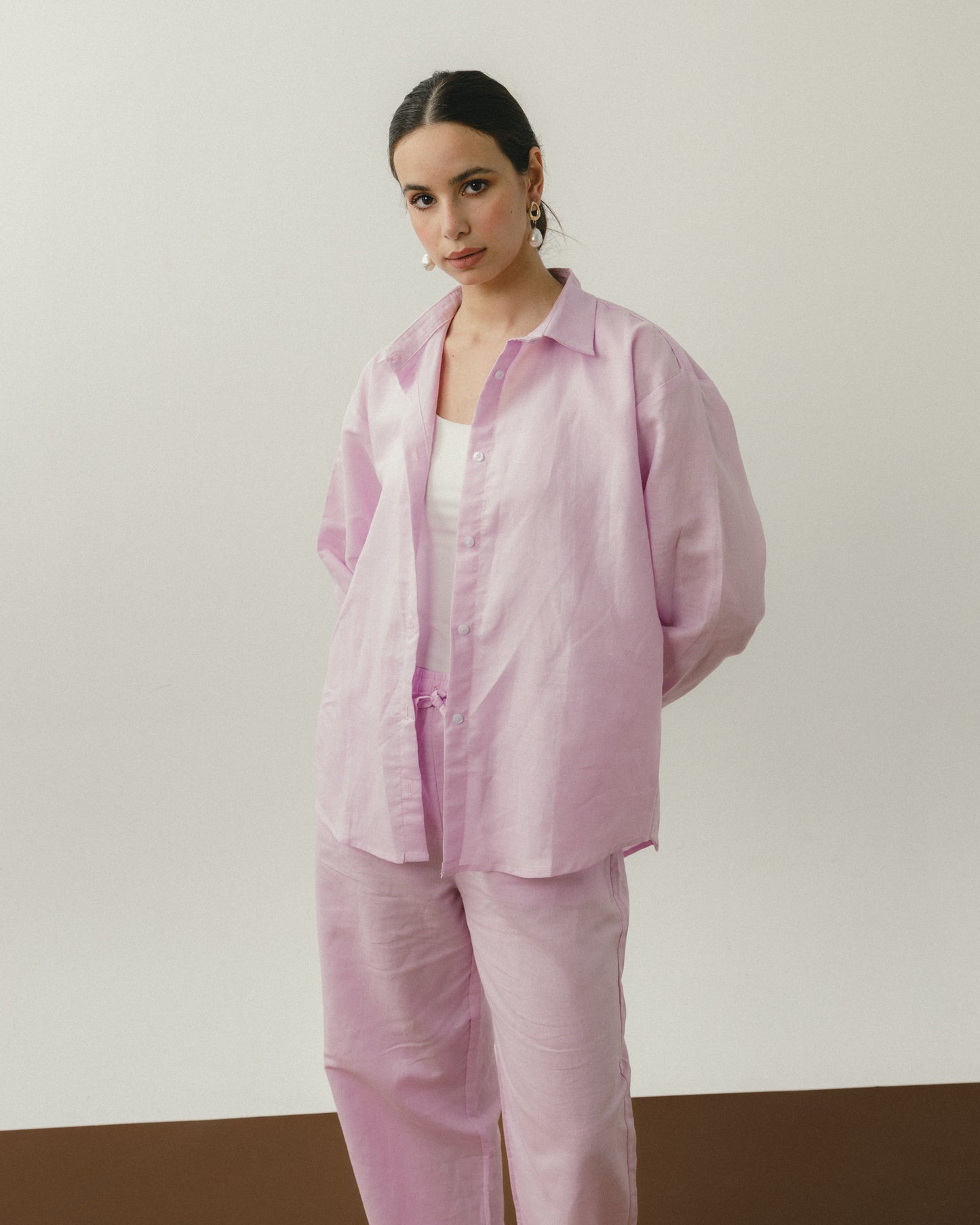 Lilac Linen Pants
