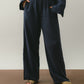 Indigo Blue Crinkle Pants