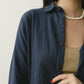 Indigo Blue Crinkle Shirt