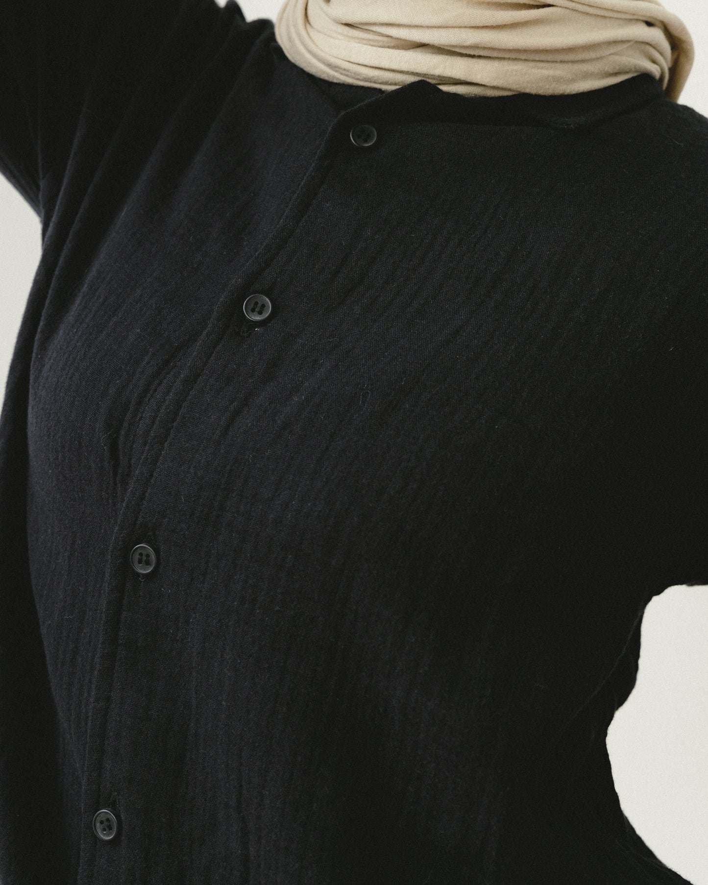 Black Crinkle Shirt