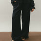 Black Crinkle Pants