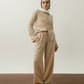Beige Crinkle Pants