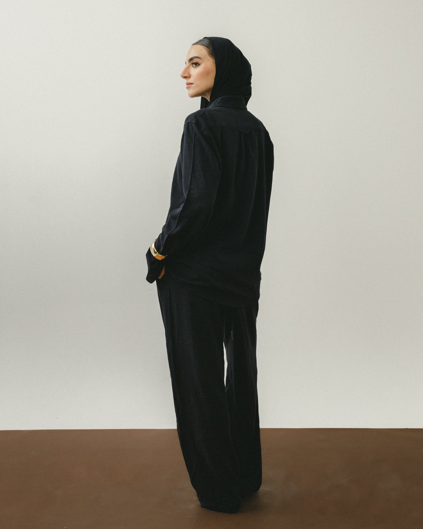 Black Linen Viscose Pants