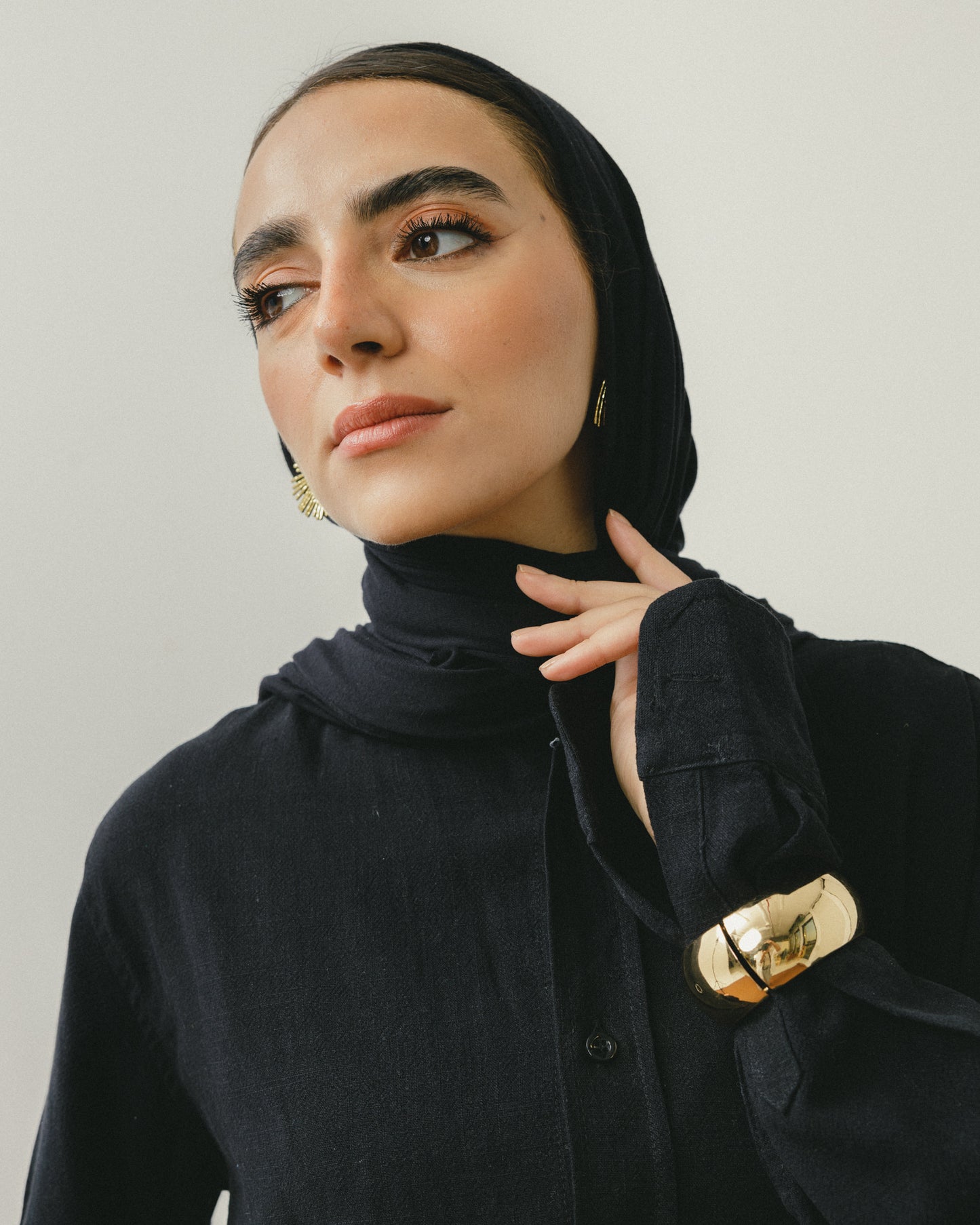 Black Linen Viscose Shirt