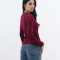 Chocka women's ruby ribbed long sleeve top styled outfit
