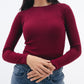 Women's ruby ribbed long sleeve top by Chocka