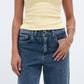 Butter Yellow Ribbed Crewneck Top