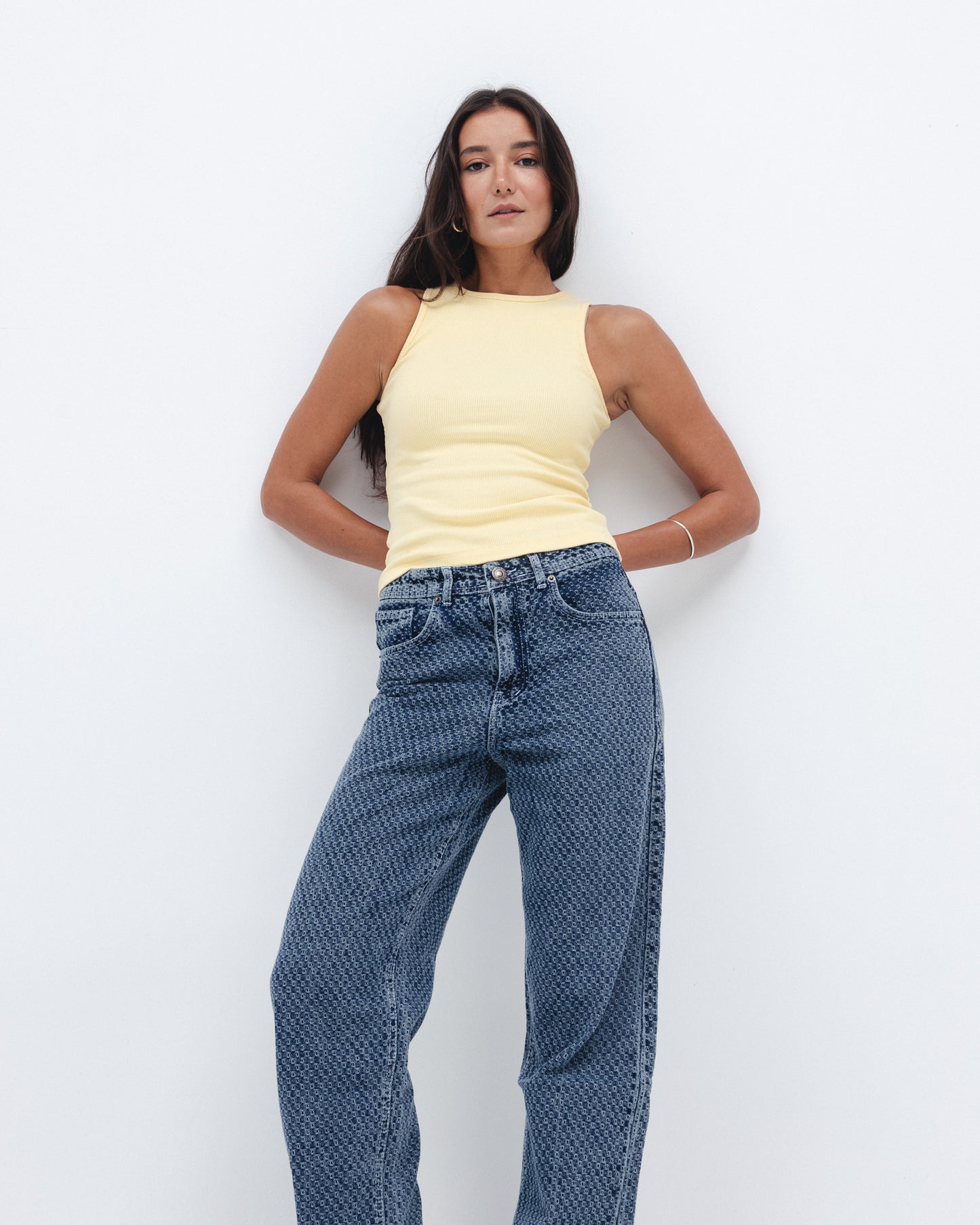 Butter Yellow Ribbed Crewneck Top