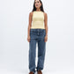 Butter Yellow Ribbed Crewneck Top