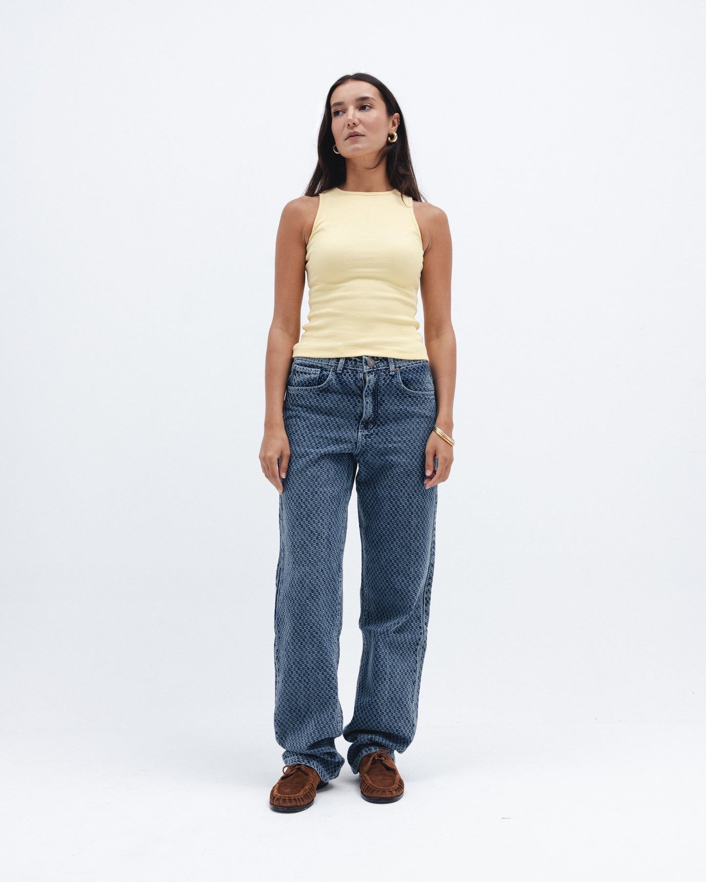 Butter Yellow Ribbed Crewneck Top