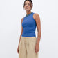 Royal Blue Ribbed Crewneck Top
