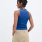 Royal Blue Ribbed Crewneck Top