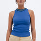 Royal Blue Ribbed Crewneck Top