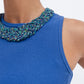 Royal Blue Ribbed Crewneck Top