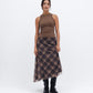 Brown Ribbed Crewneck Top