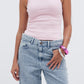 Baby Pink Ribbed Crewneck Top