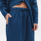 Blue linen set