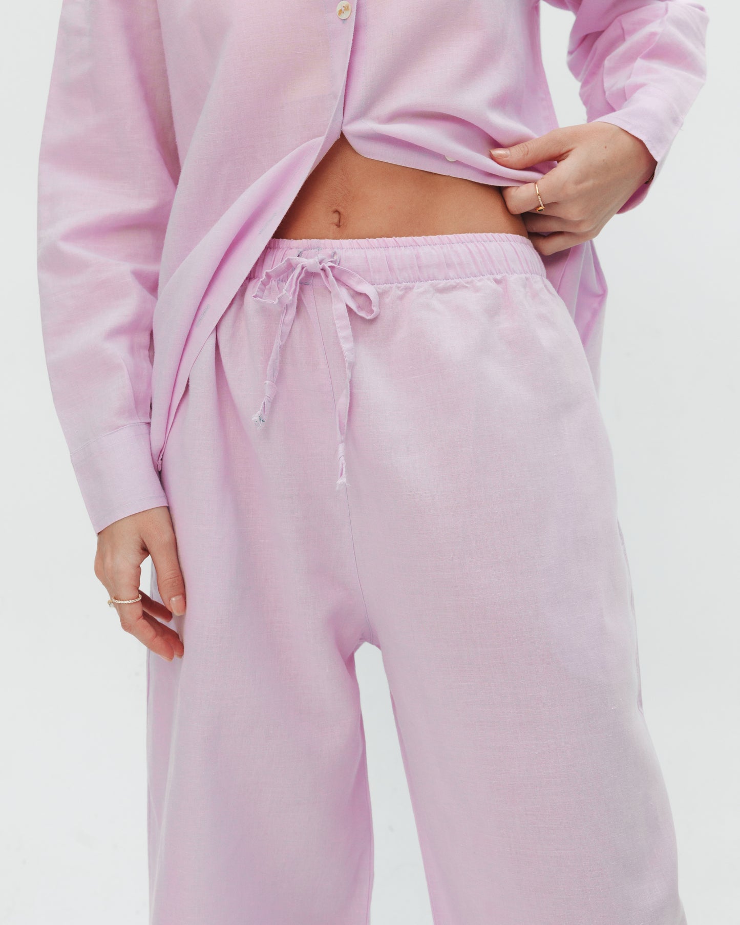 Women's lilac linen pants - Chocka Egypt
