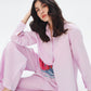 Women's lilac linen shirt - Chocka Egypt