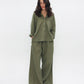 Chocka women's olive linen pants styled outfit