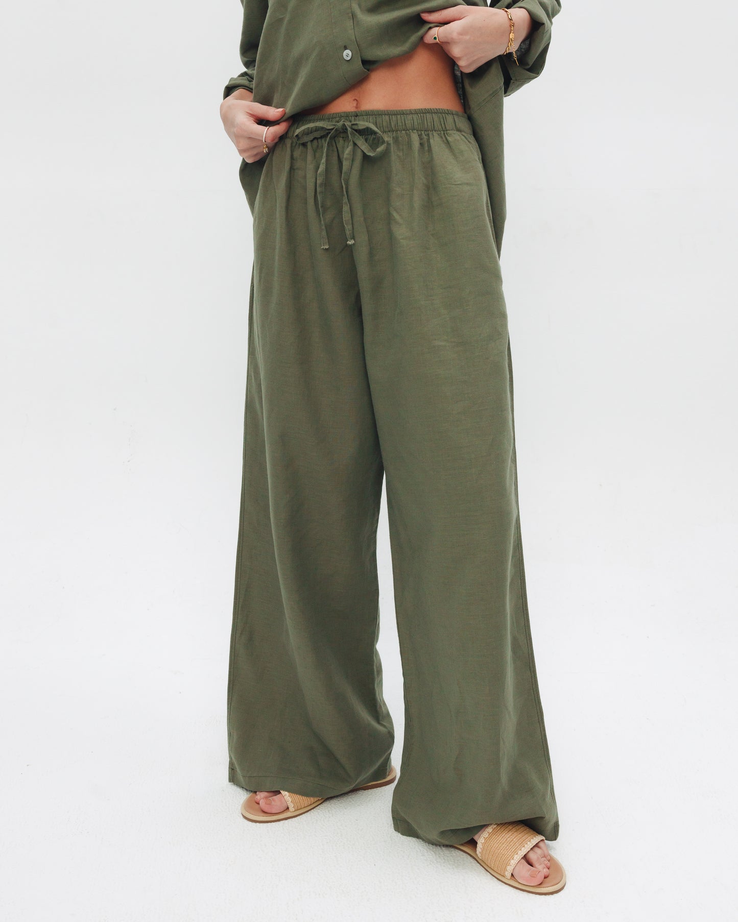 Olive Linen Set