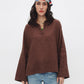 The Linen Blouse — Brown