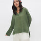 The Linen Blouse — Olive