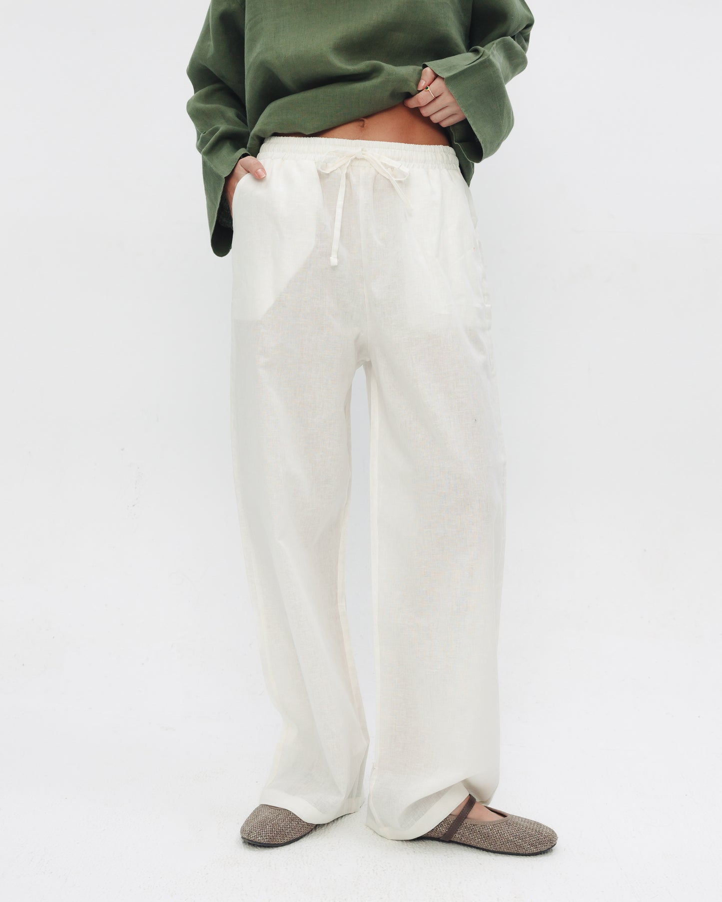 White Linen Pants