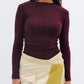 Burgundy Ribbed Long Sleeve Chocka