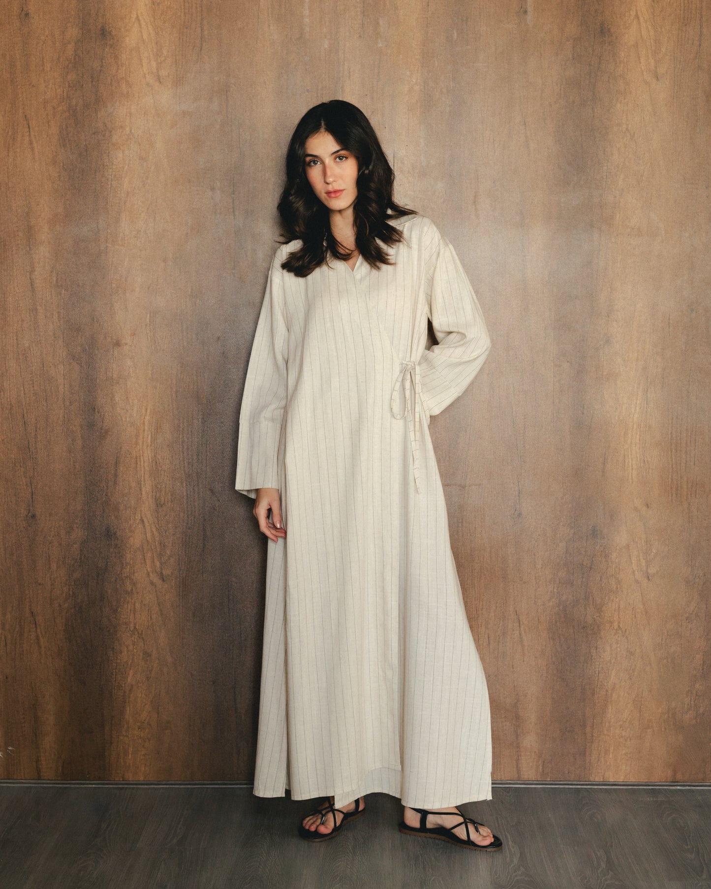 The Wrap Linen Dress