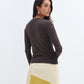 Brown Ribbed Long Sleeve Chocka