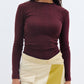 Burgundy Ribbed Long Sleeve Chocka