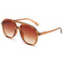 Chocka retro pilot sunglasses in amber with UV protection