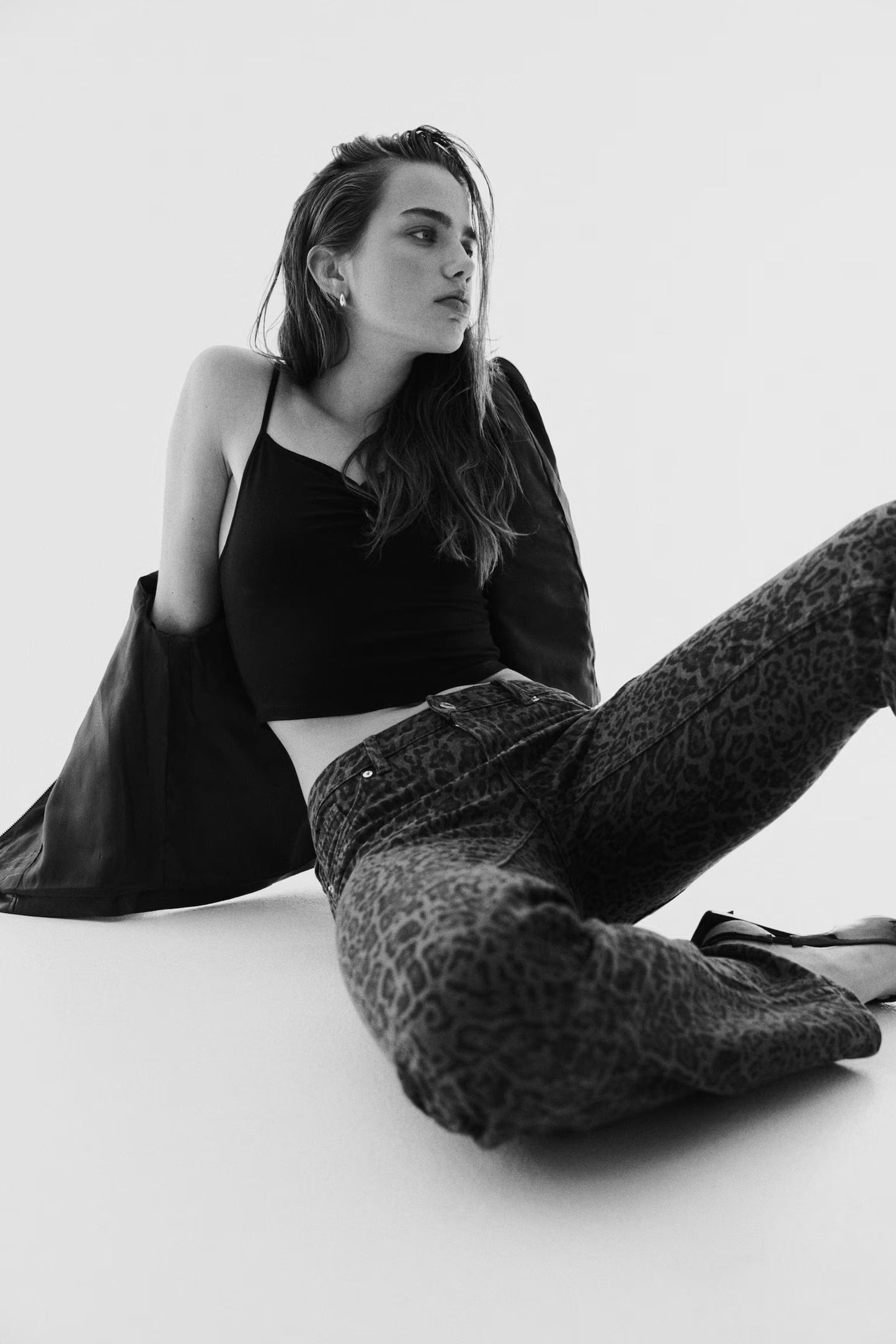 CHEETAH WIDE LEG JEANS