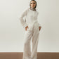 White Crinkle Pants