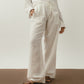 White Crinkle Pants